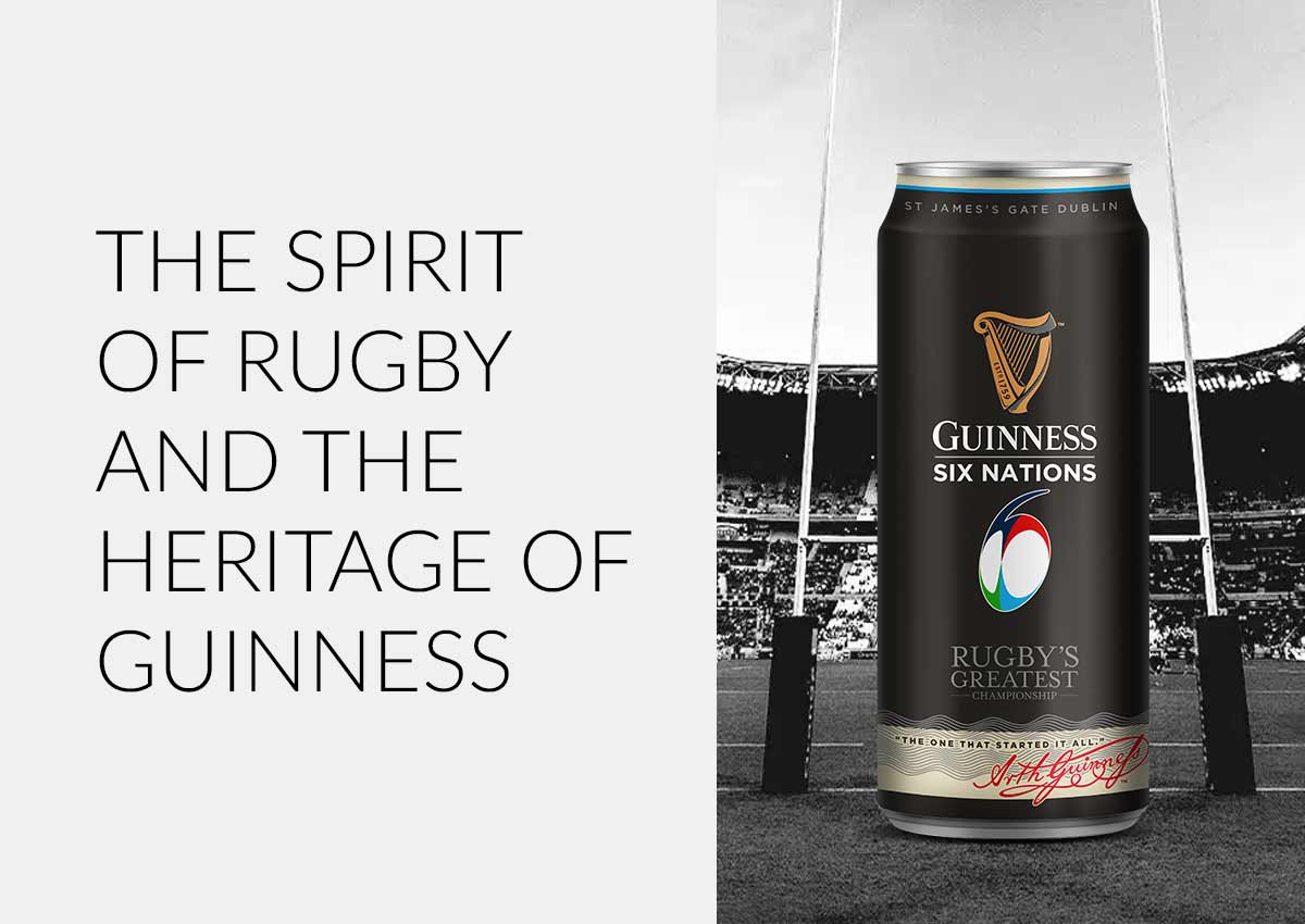 imaginity, guinness rugby, packaging design, title can