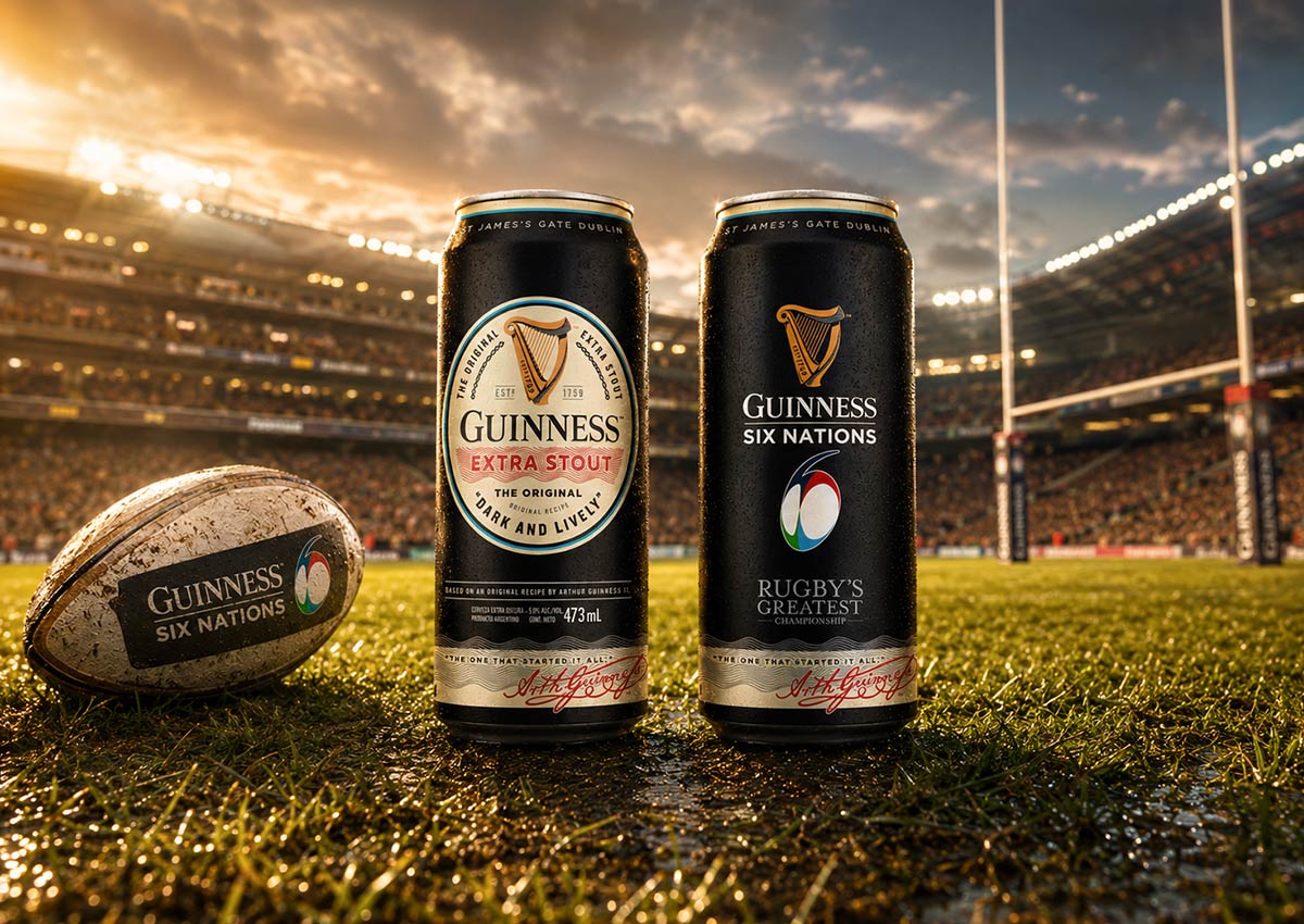 Imaginity, Guinness 6 Nations, Rugby, Can Beer, The Original, Pack Design, Can Front Back, Stadium