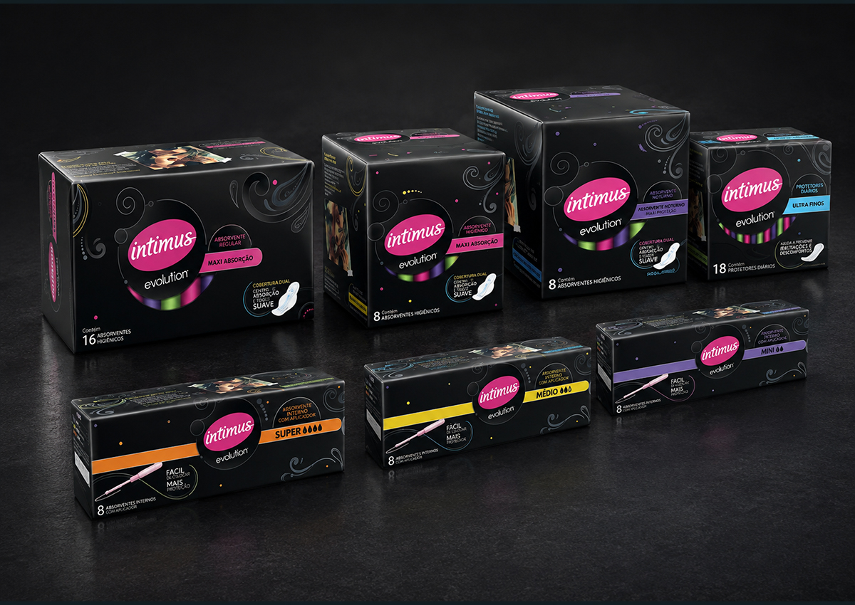 Imaginity, KCC, Kimberly Clark, Kotex, Intimus, Branding, Packaging Design, Product Line, Personal Care, Brazil