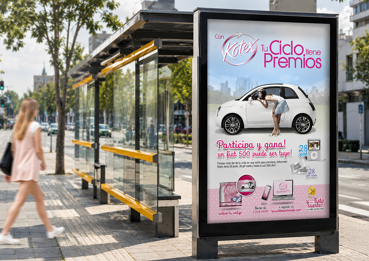 Imaginity, Kimberly Clark, Kotex, Promo Fiat, Key Visual, Design, Personal Care, Costa Rica