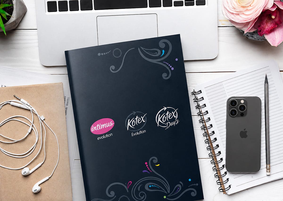 Imaginity, Kimberly Clark Latam, Kotex Evolution, Days, Print Cover Design, Woman, Launch Kit