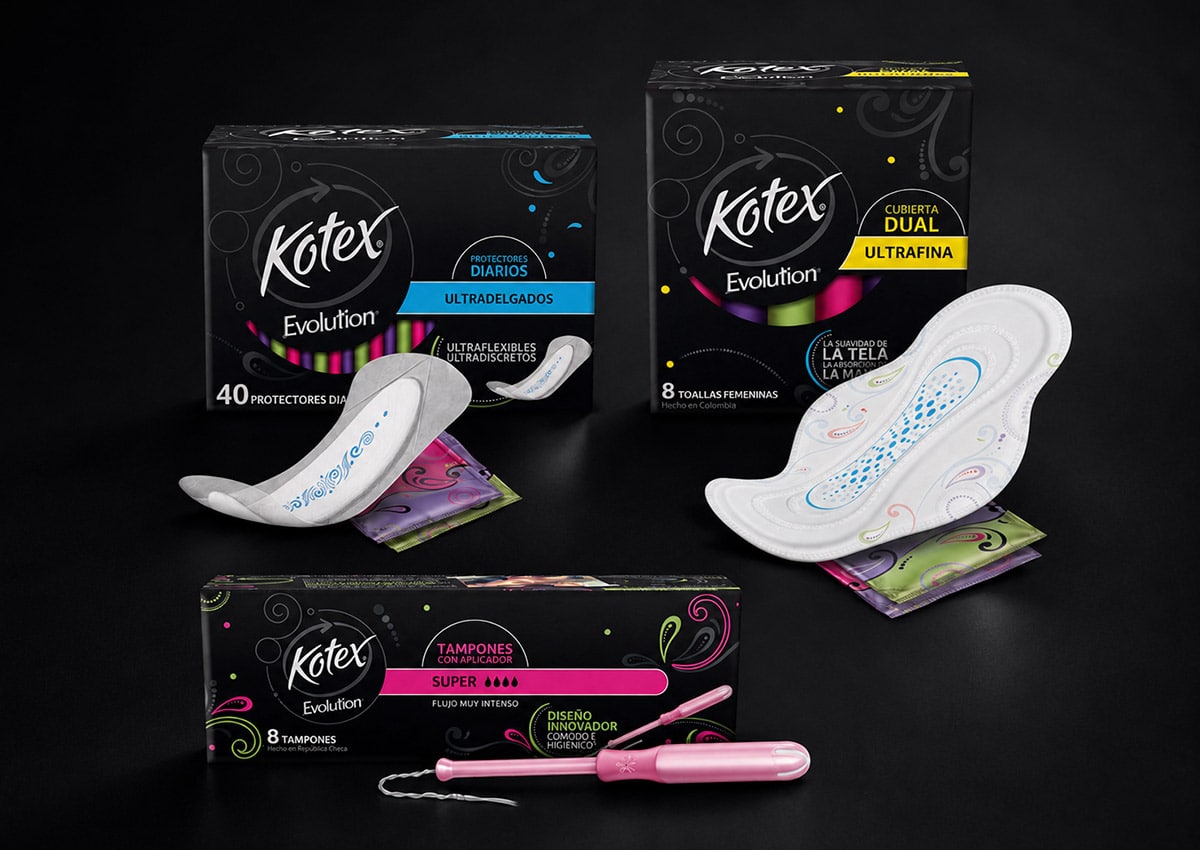 Imaginity, Kimberly Clark Latam, Kotex Evolution, Line New Packaging, Branding, Design