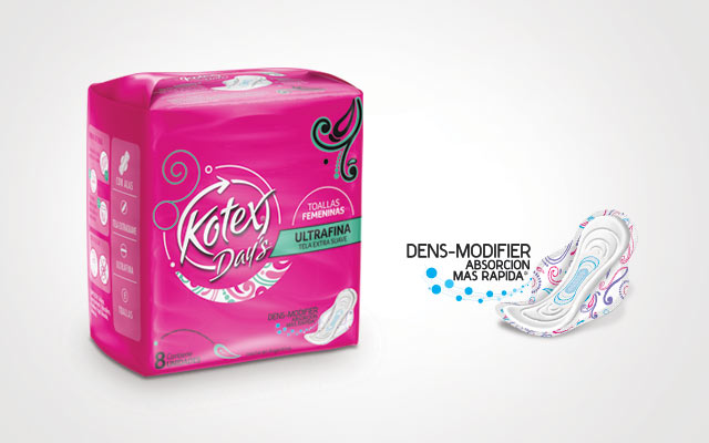 Nuevo diseño de pack doble faz, identidad de marca y diseño de Ãconos para la lÃnea de productos para Kotex Day’s, Imaginity