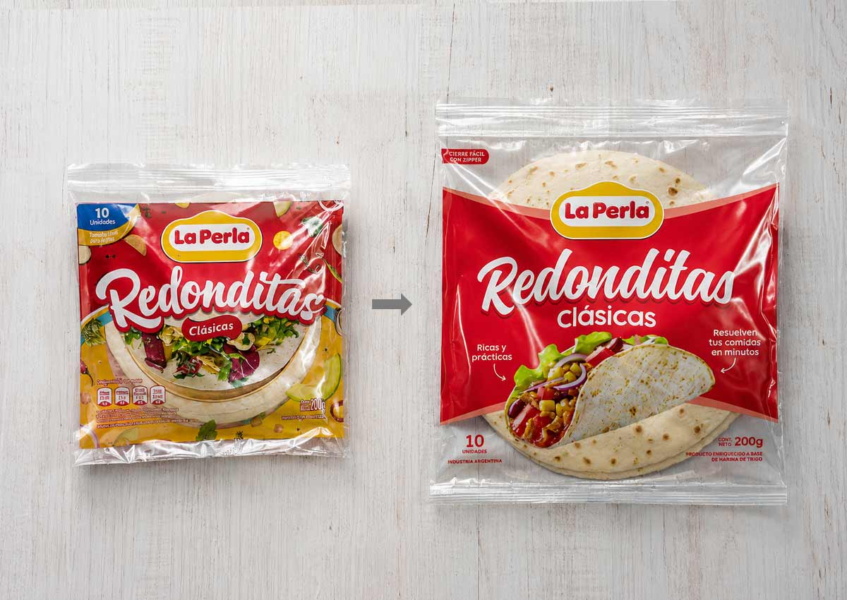 imaginity, la perla redonditas, packaging design, before after pack