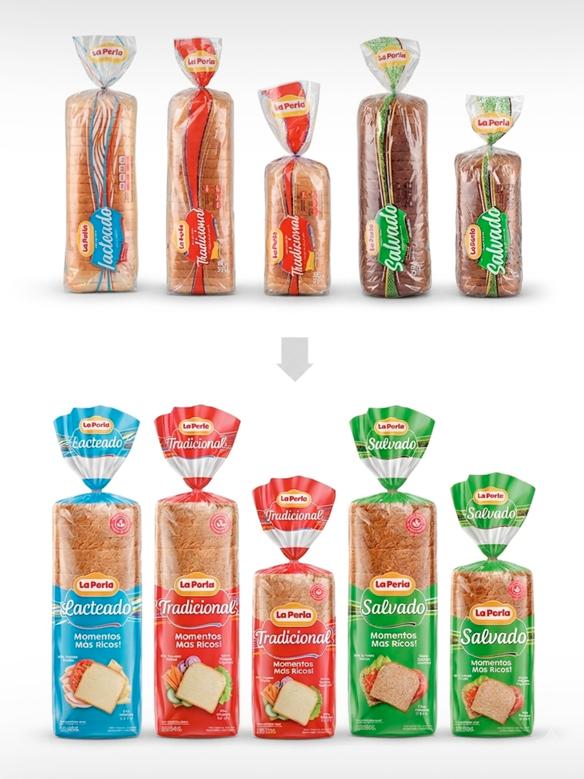Imaginity, La Perla, Bread, Branding and Packaging Design, Sliced Bread Flavors line
