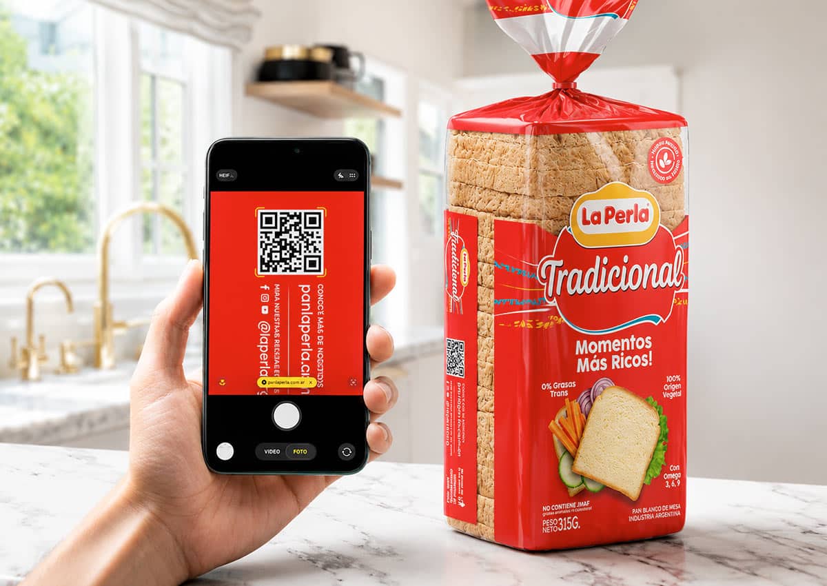 Imaginity, La perla, Sliced Bread, Packaging Design, Connected Pack, Scan