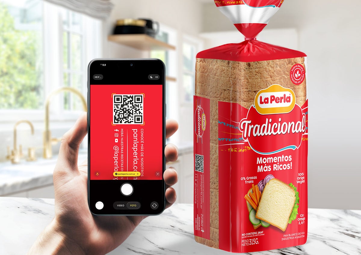 Imaginity, La Perla, Bread, Branding and Packaging Design, Connected Pack, Scan