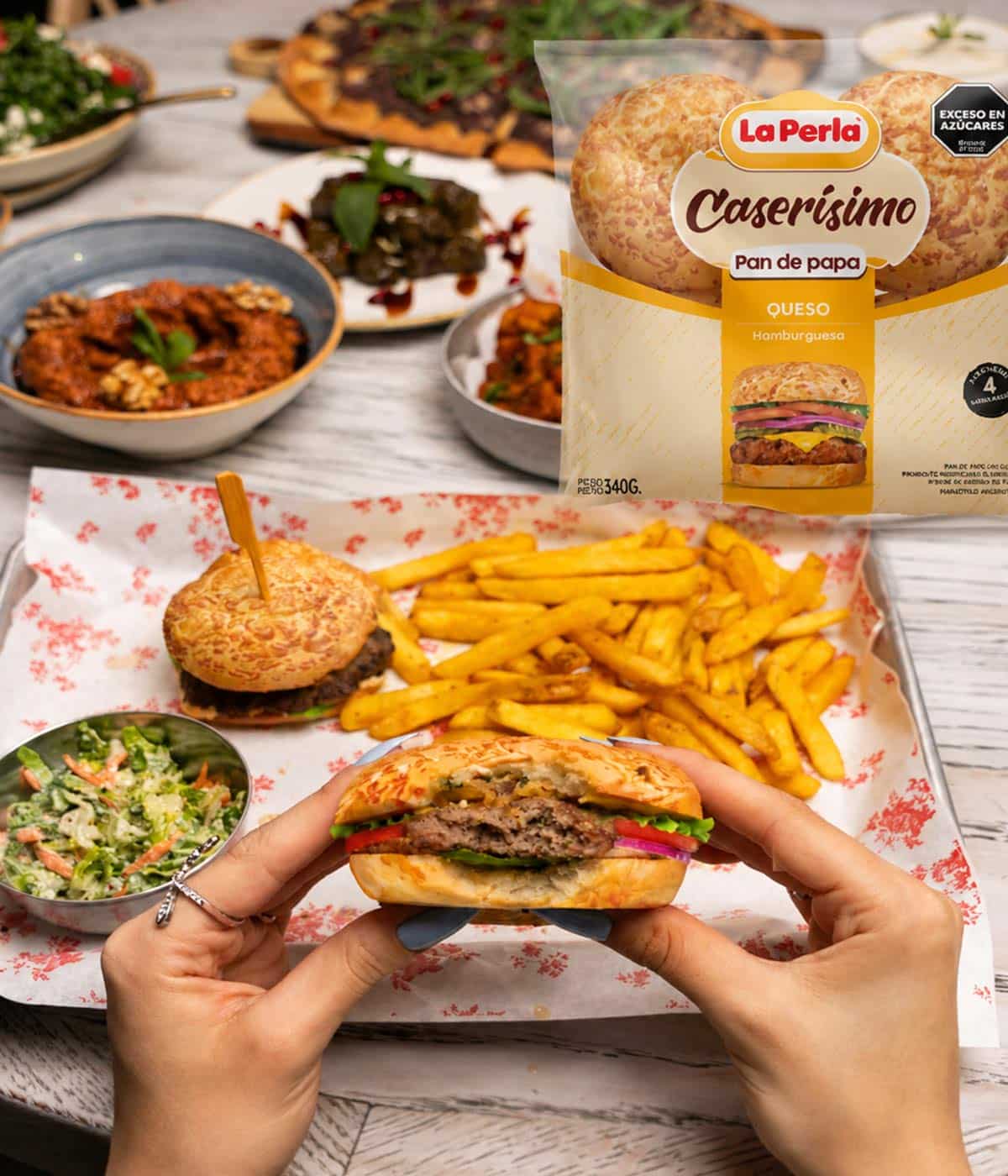 Imaginity, La Perla, Caserisimo, Packaging Design, Hamburguer Potato Bread, Special, Classic