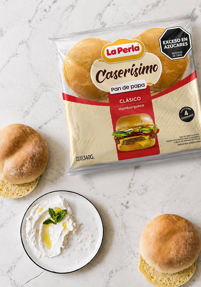 Imaginity, La Perla, Caserisimo, Packaging Design, Hamburguer Potato Bread, Special, Classic