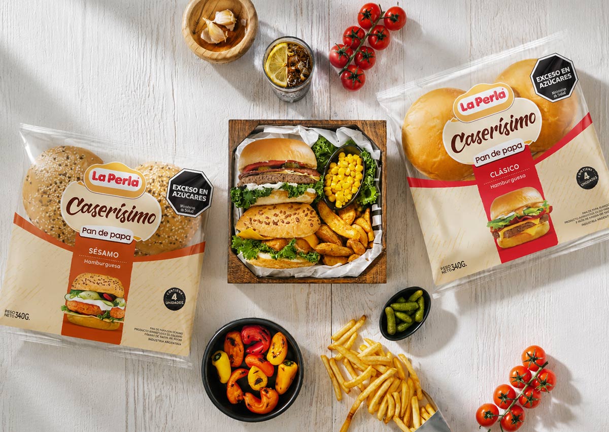 Imaginity, La Perla, Caserisimo, Packaging Design, Hamburger, Sesame, Classic, Special Potato Bread