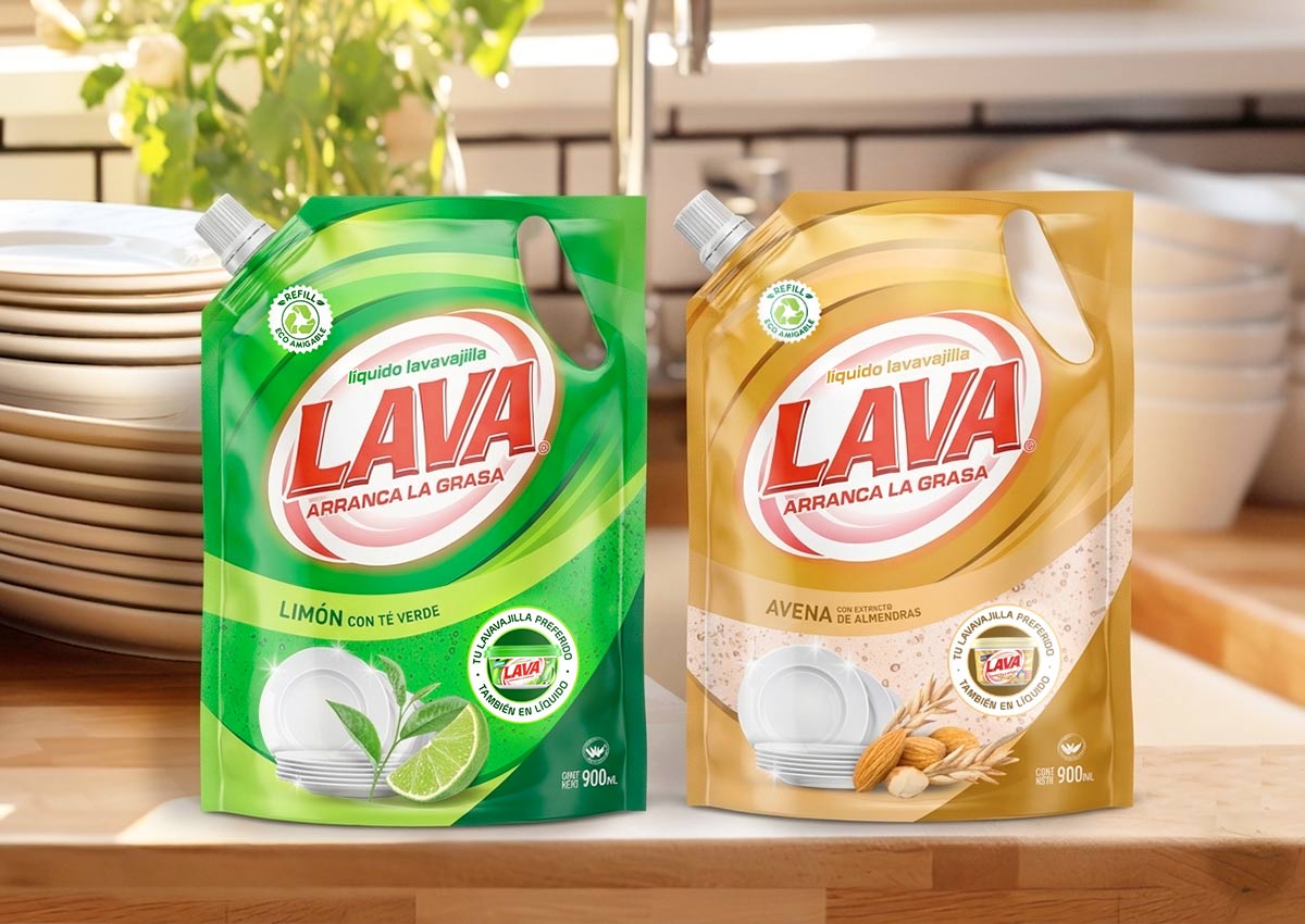 Imaginity, Lava, Dishwasher, Lemon, Packaging Design,liquid Dishwasher, lemon and oat