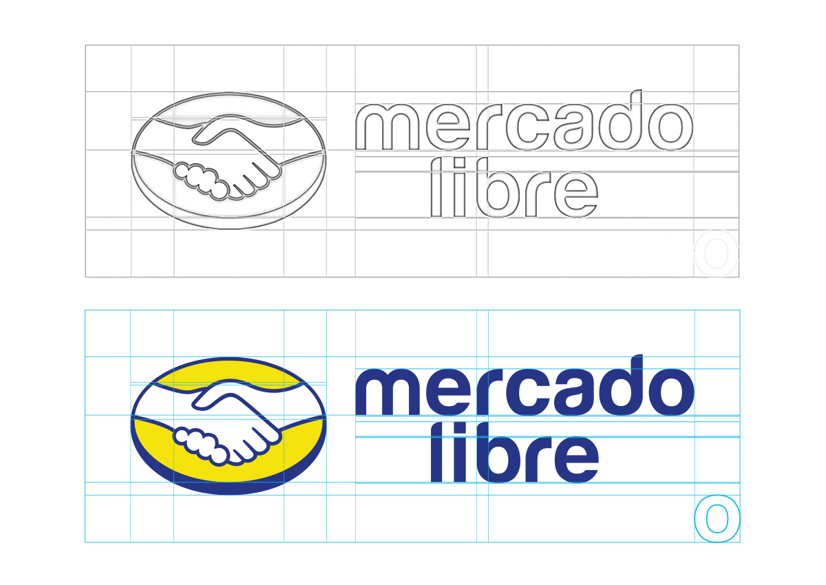 Imaginity, Mercado Libre, Branding, Logo Design Evolution, Sketch, Grid