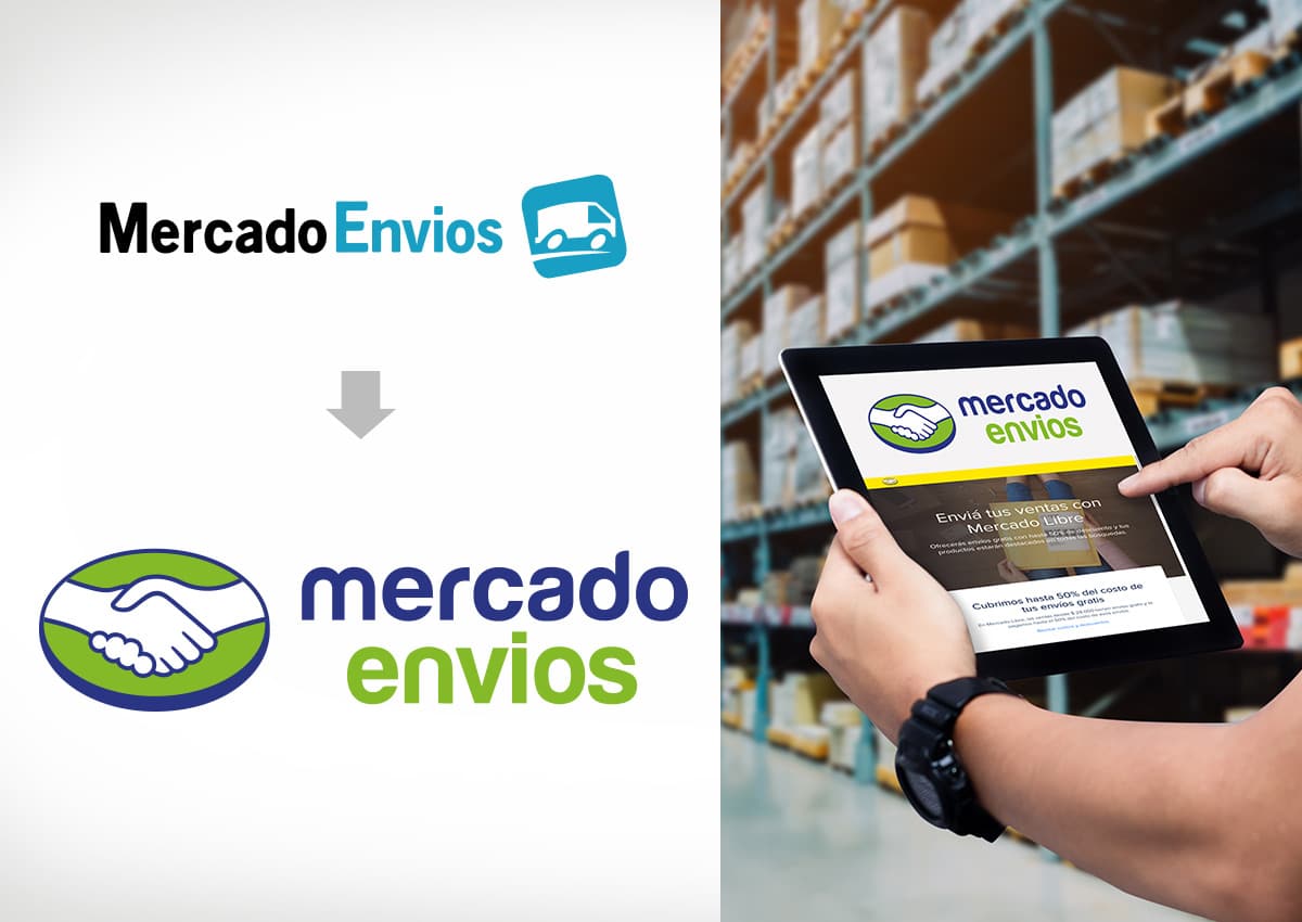 Imaginity, Mercado Libre, Mercado Envíos, Branding, New Logo Design, Before, After