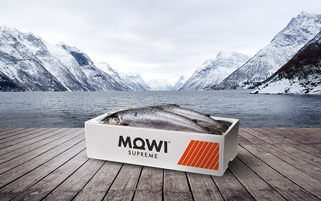 Design de embalagem para a marca global Mowi Supreme, da Noruega por Topline Marketing + Imaginity