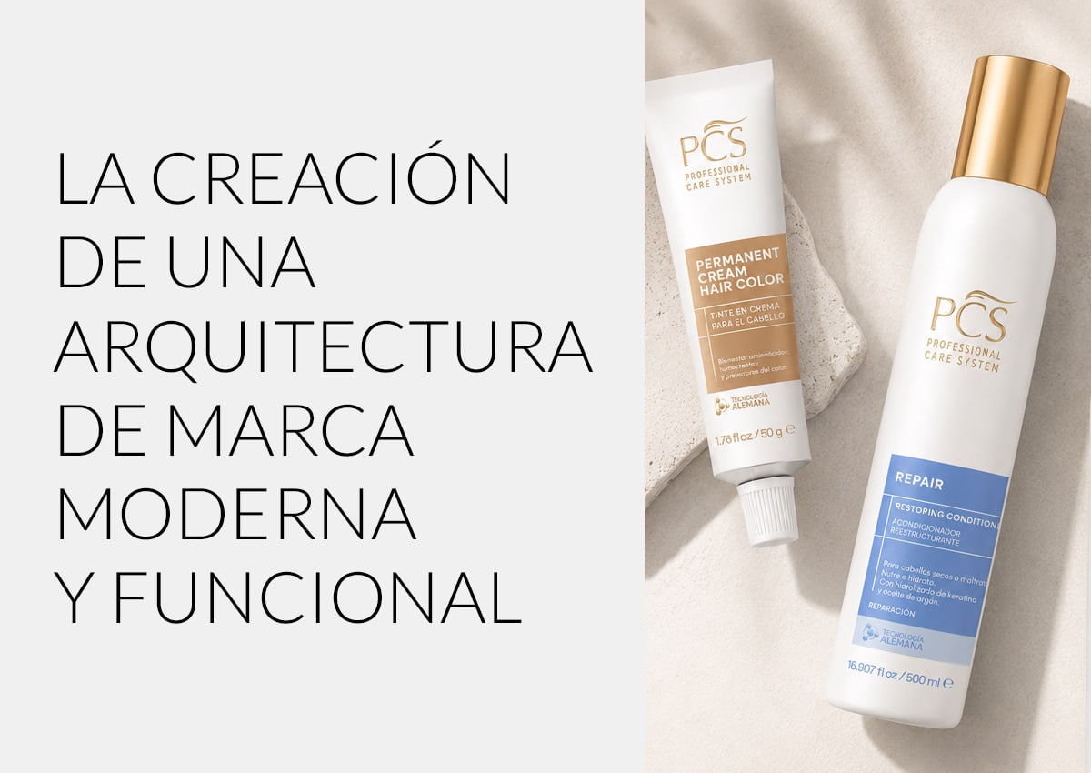 Imaginity, PCS, Professional Care System, Packaging Design, Hair Treatment, Brand Architecture, Español