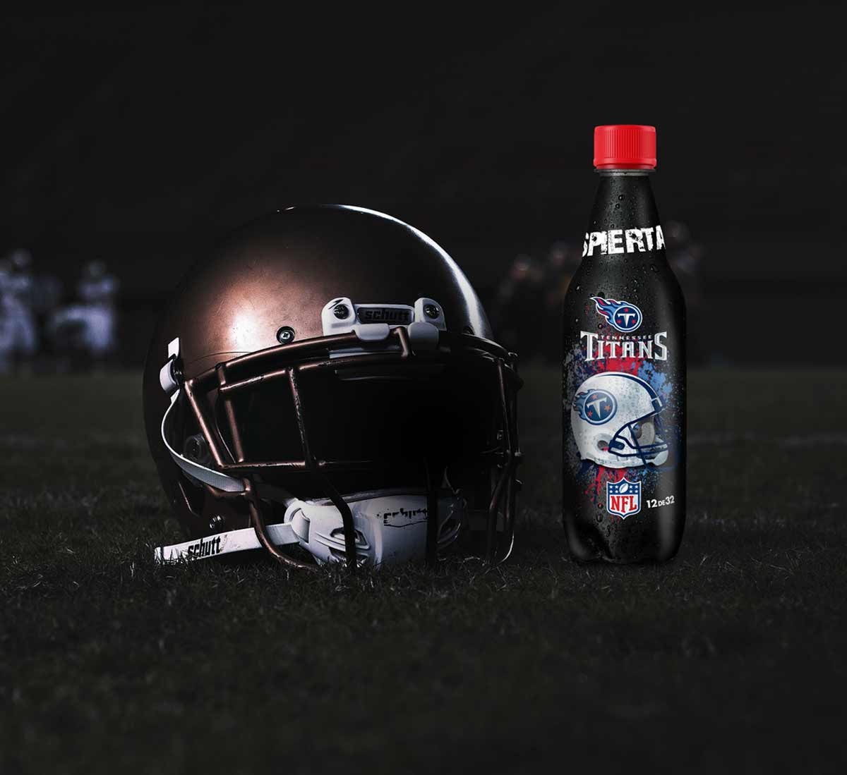 pepsi kick, packaging design, botella, casco campo