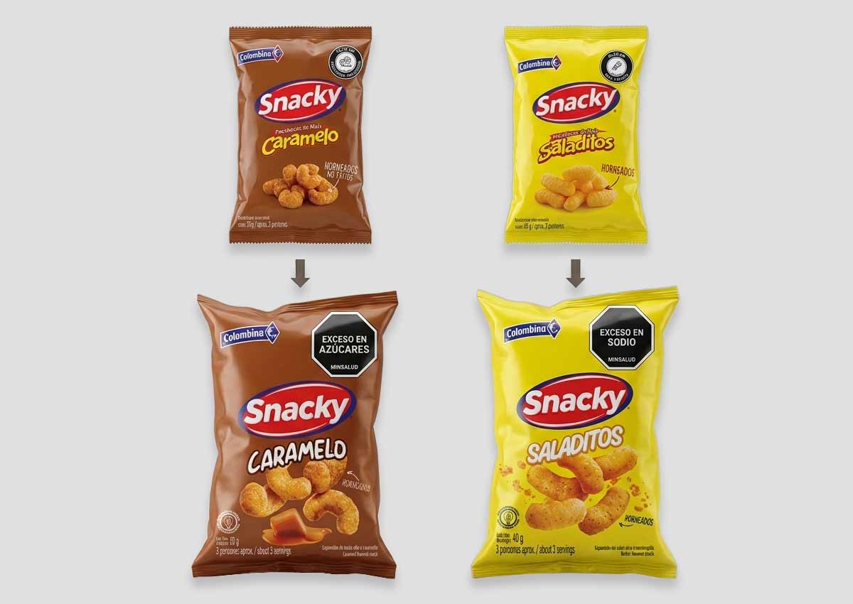 imaginity, snacky, packaging design, before after packs