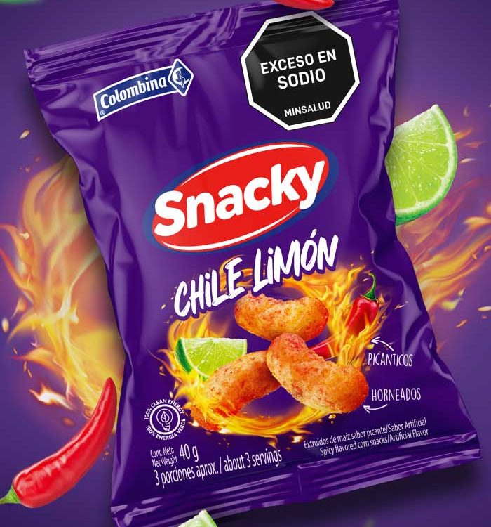 imaginity, snacky, packaging design, chile limon packs ingredients
