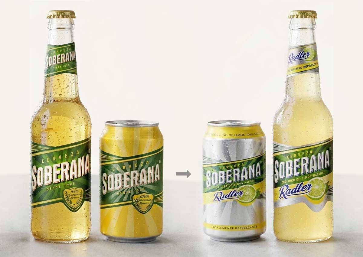 imaginity, soberana radler, packaging design, regular to radler