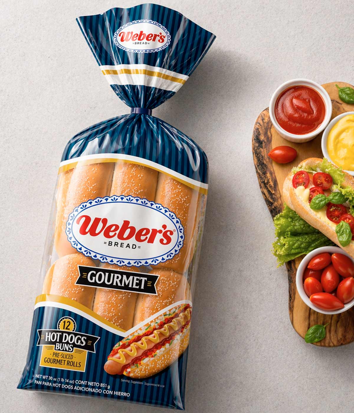 Imaginity, Webers, Hot Dogs, Packaging Design, Gourmet Buns