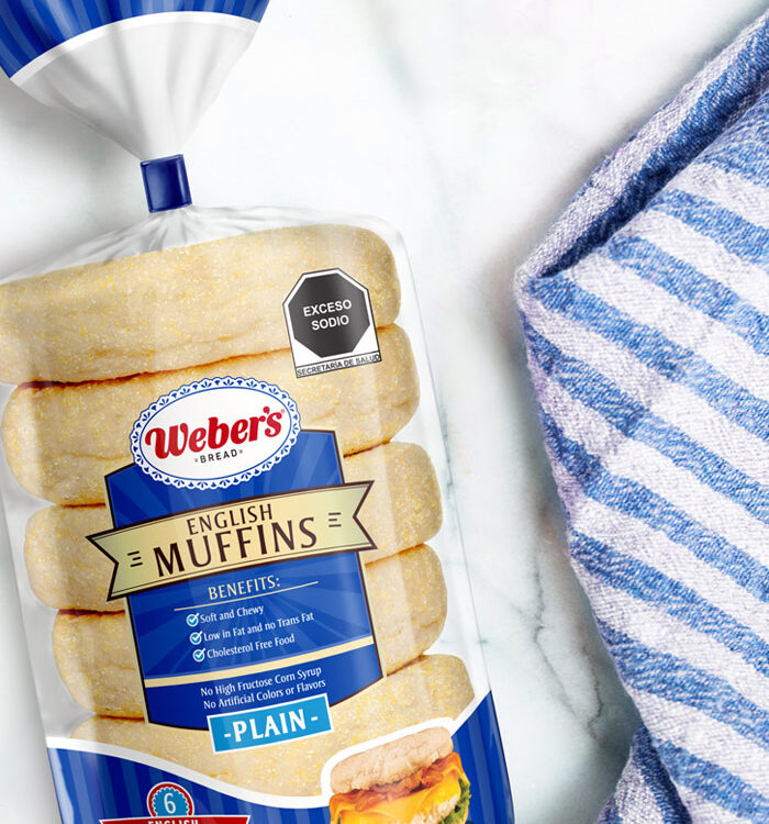 Imaginity, Webers_bread_english_muffins_packaging_design Food