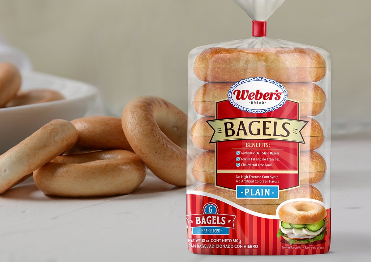Imaginity, Weber´s, Pan traditional, Clásico Bagels, USA