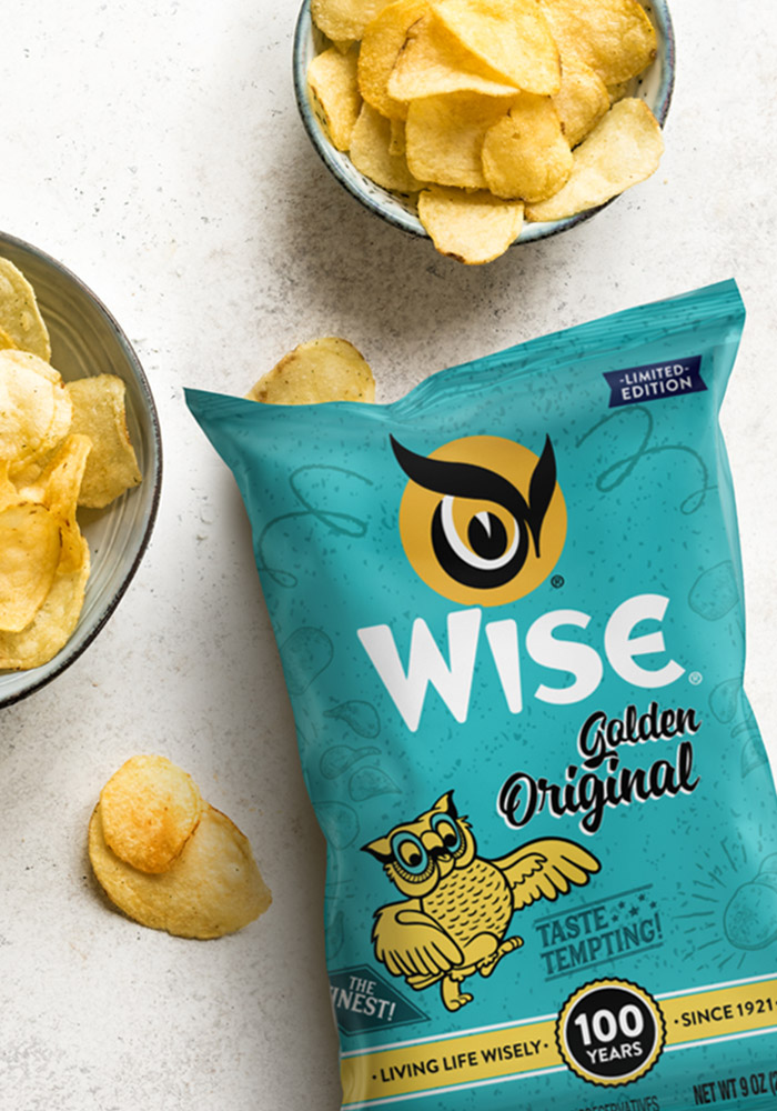 Imaginity, Wise, Quarter 1 Retro, Packaging Design, French Fries, Limited Edition, Snacks, 100 Years, Snacks