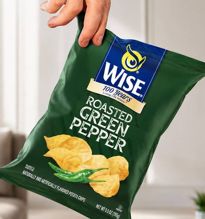 Imaginity, Wise Snacks, Pimiento Verde Asado, Papas Fritas, Diseño de Packaging