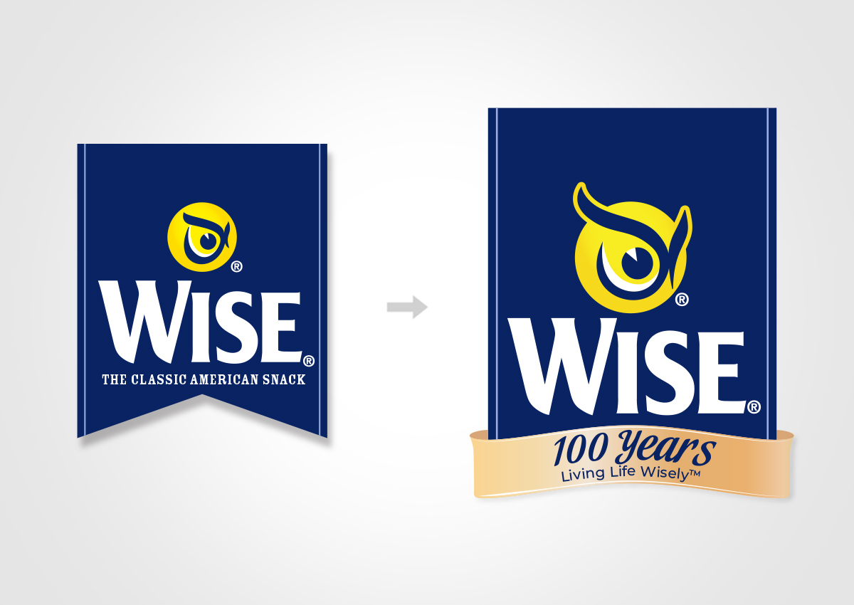 Imaginity, Wise Snacks, 100 Years, Anniversary, Branding, New Logo, Before, After