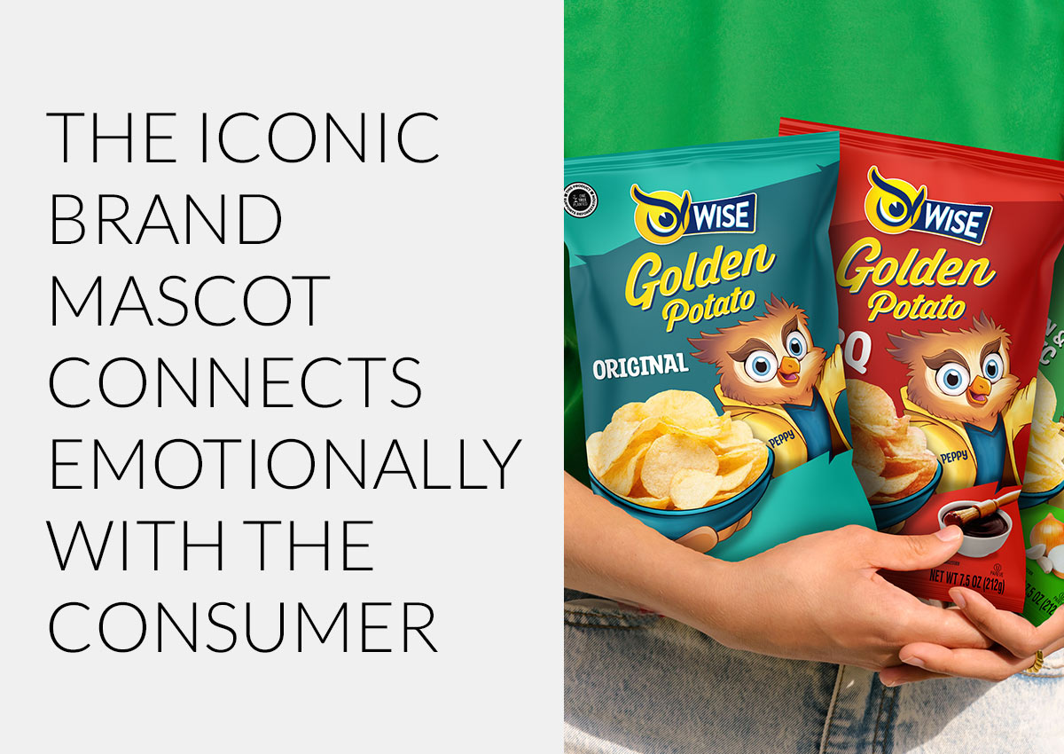 Imaginity, Wise Snacks, Packaging Design, New Peppy Pack, Iconic Brand Mascot, 2
