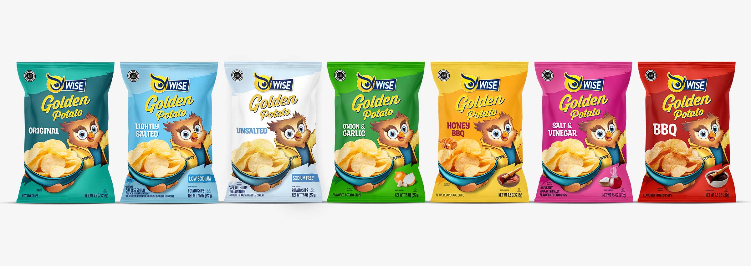 Imaginity, Wise, Snacks, Packaging Design, New. Peppy Pack, Line