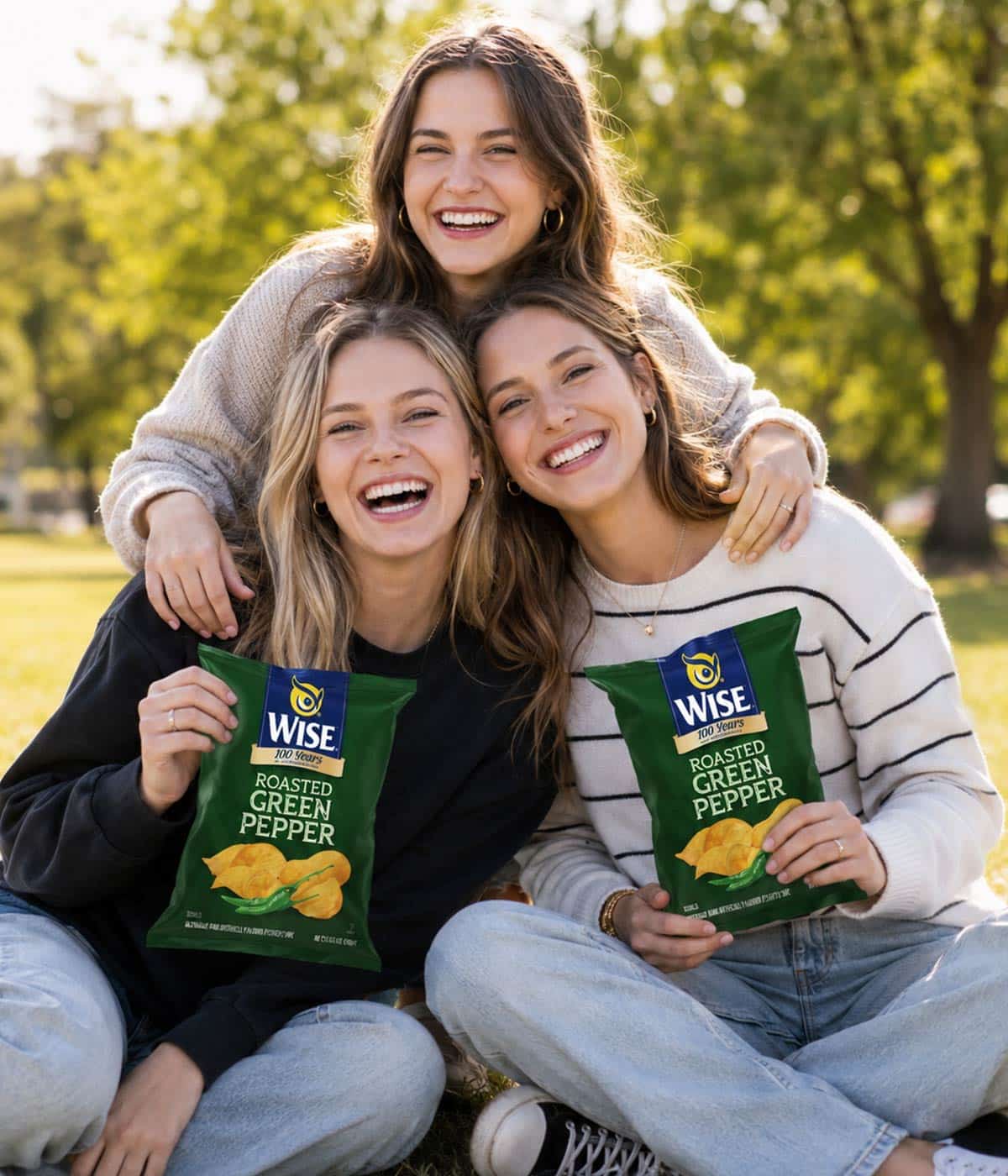 Imaginity, Wise Snacks, Roasted Green Pepper, Package, Potato Chips, Friends
