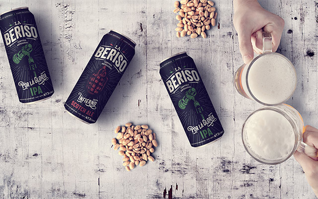 La Beriso craft beer can pack design argentinian rock band - Imaginity
