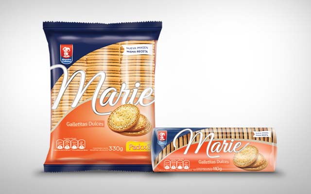 Design of pack and logo for the line of sweet cookies Marie de Maestro Cubano, Grupo Bimbo, Uruguay - Imaginity