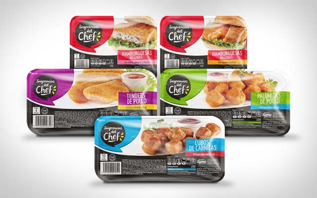 Complete line of packaging design and branding for Chef's Suggestions Mexico. Design: Imaginity.