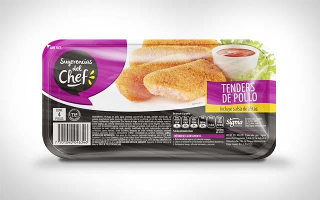 Detail of the packaging design for the new Chef's Suggestions line. Design: Imaginity.